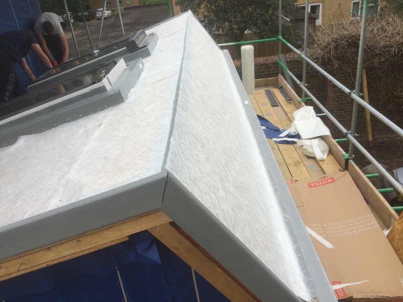 Roof renewal work